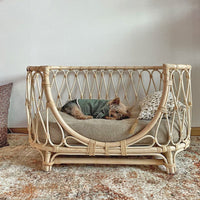 HKM-3035581 Handmade Rattan Woven Pet Bed Sofa for Small and Large Dogs