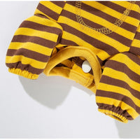 HKM-3035709 Cozy Dog and Cat Pajamas for Winter - Soft, Warm One-Piece Suits with Bee Design