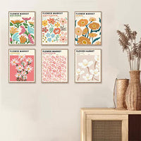 HKM-303763 Frameless Canvas Painting - Simple Plant Floral Wall Art Decor