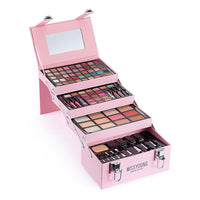 HKM-303827 Comprehensive Eye Shadow and Lip Gloss Cosmetic Set with Blush, Mascara, and Brushes