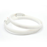 HKM-3038909 USB Rechargeable Anti-Lost Silicone Light-Up Dog Collar - Adjustable Size for Comfort