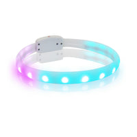HKM-3038909 USB Rechargeable Anti-Lost Silicone Light-Up Dog Collar - Adjustable Size for Comfort