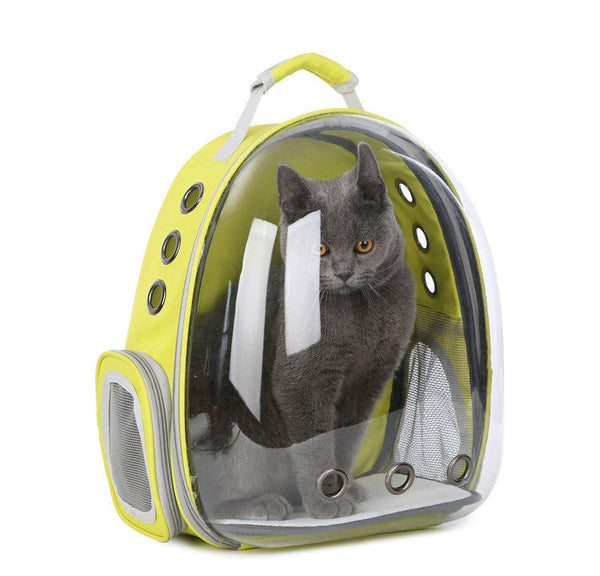 HKM-3039165 Portable Cat Space Capsule with Transparent Window and Safety Features