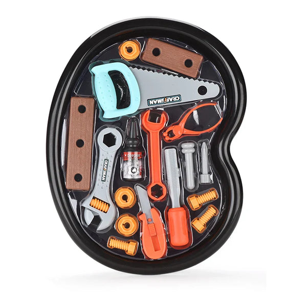 HKM-304019 Educational DIY Tool Box Set for Kids – 17-Piece Pretend Play Mechanic Toys, Ages 3+