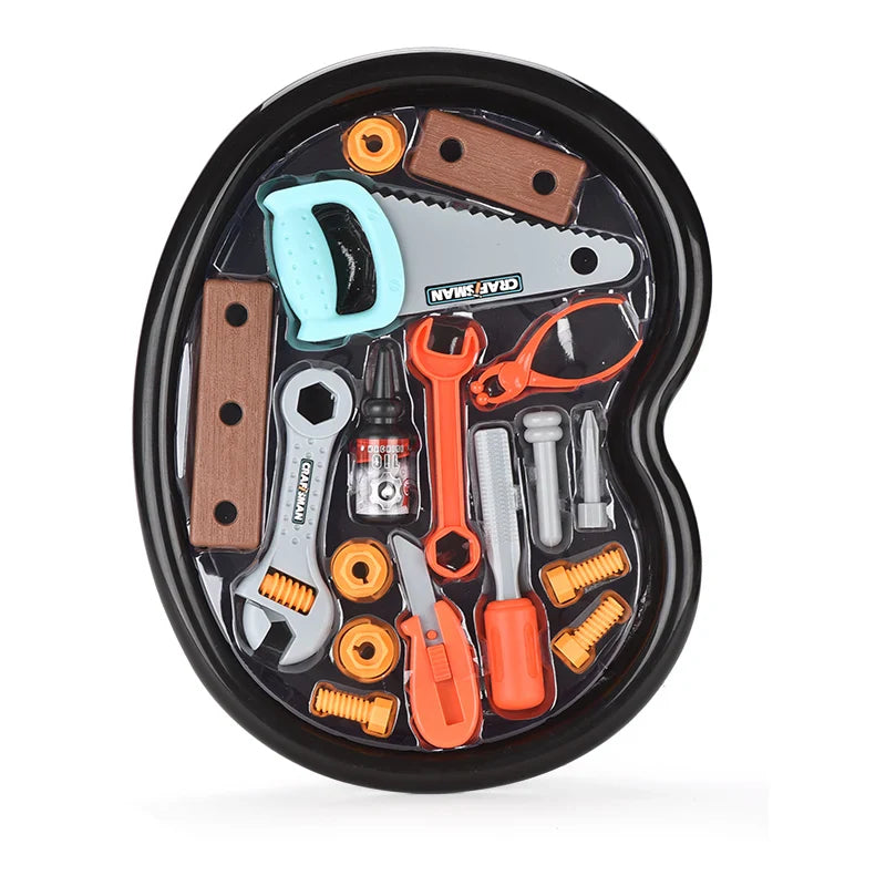 HKM-304019 Educational DIY Tool Box Set for Kids – 17-Piece Pretend Play Mechanic Toys, Ages 3+