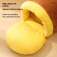 HKM-3040957 Cozy Honey Pot Cat Nest ¨C Warm Cloth Cat Bed for Comfortable Resting