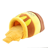 HKM-3040957 Cozy Honey Pot Cat Nest ¨C Warm Cloth Cat Bed for Comfortable Resting