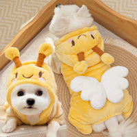 HKM-3041469 Fleece Dinosaur Pet Costume for Autumn and Winter - Unisex Flannel Outfit in Multiple Sizes