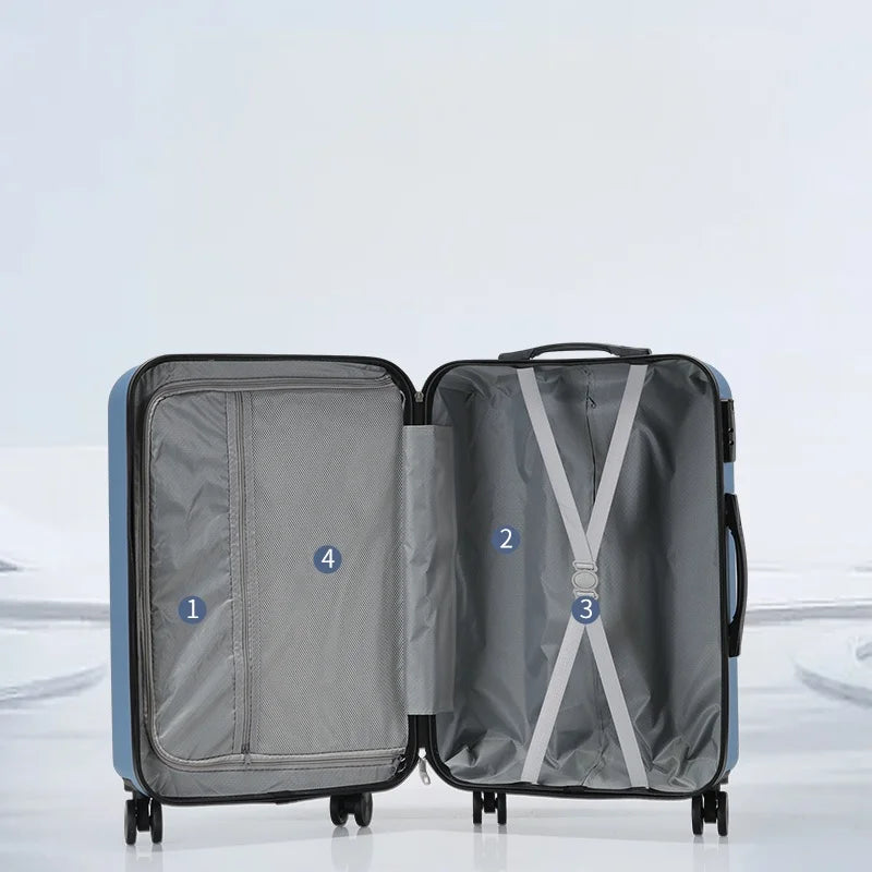 HKM-304147 Three-Piece Luggage Set with 20-Inch Trolley Suitcase for Travel