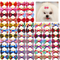 HKM-3041725 Plaid Bow Pet Head Flower Accessory for Stylish Decoration