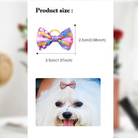 HKM-3041725 Plaid Bow Pet Head Flower Accessory for Stylish Decoration