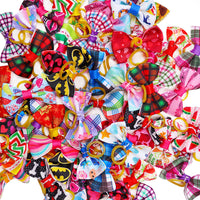 HKM-3041725 Plaid Bow Pet Head Flower Accessory for Stylish Decoration