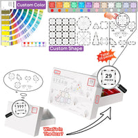 HKM-304211 Magnetic Tile Car Racing Track Set for Kids - Electric Toy Cars Included