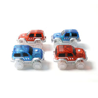 HKM-304211 Magnetic Tile Car Racing Track Set for Kids - Electric Toy Cars Included