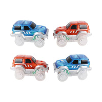 HKM-304211 Magnetic Tile Car Racing Track Set for Kids - Electric Toy Cars Included