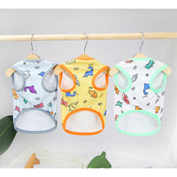 HKM-3042493 Casual Spring and Summer Pet Clothing for Dogs and Cats in Yellow, Blue, and White