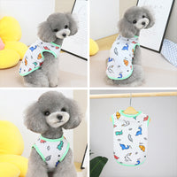 HKM-3042493 Casual Spring and Summer Pet Clothing for Dogs and Cats in Yellow, Blue, and White