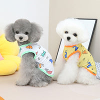 HKM-3042493 Casual Spring and Summer Pet Clothing for Dogs and Cats in Yellow, Blue, and White