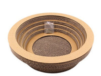 HKM-3042877 S-Shaped Cat Scratcher and Lounger with Catnip - Durable Corrugated Paper Mat for Healthy Claw Maintenance and Stress Relief