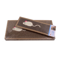 HKM-3042877 S-Shaped Cat Scratcher and Lounger with Catnip - Durable Corrugated Paper Mat for Healthy Claw Maintenance and Stress Relief