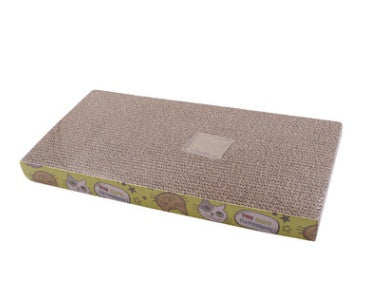 HKM-3042877 S-Shaped Cat Scratcher and Lounger with Catnip - Durable Corrugated Paper Mat for Healthy Claw Maintenance and Stress Relief