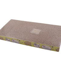 HKM-3042877 S-Shaped Cat Scratcher and Lounger with Catnip - Durable Corrugated Paper Mat for Healthy Claw Maintenance and Stress Relief