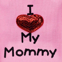 HKM-3043261 I Love Mom Pure Cotton Dog Vest in Black, White, and Pink - Sizes XXS to L