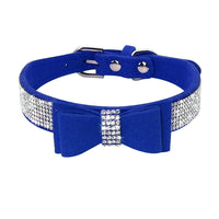 HKM-3044669 Korean Velvet Pet Leash with Rhinestone Bow Tie Design for Small and Medium Pets