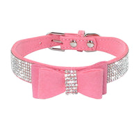 HKM-3044669 Korean Velvet Pet Leash with Rhinestone Bow Tie Design for Small and Medium Pets