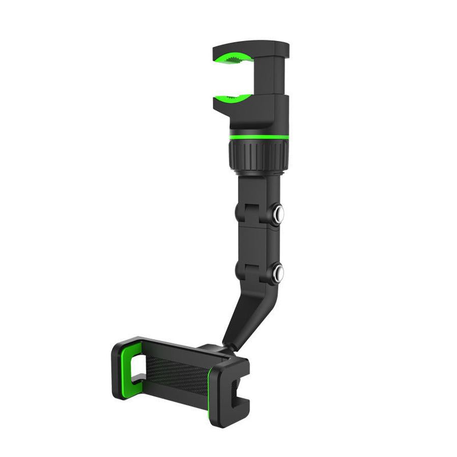 HKM-304467 Universal Car Rearview Mirror Phone Clip Holder - Multi-Scenario Use in Cyan and Black