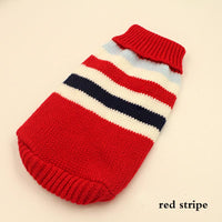 HKM-3045053 Cozy Wool Dog Sweater with Stripes and Deer Design - Multiple Sizes Available