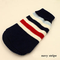 HKM-3045053 Cozy Wool Dog Sweater with Stripes and Deer Design - Multiple Sizes Available