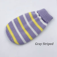 HKM-3045053 Cozy Wool Dog Sweater with Stripes and Deer Design - Multiple Sizes Available