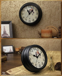 HKM-304595 Modern Round Alarm Clock with Video Display for Home and Office Use