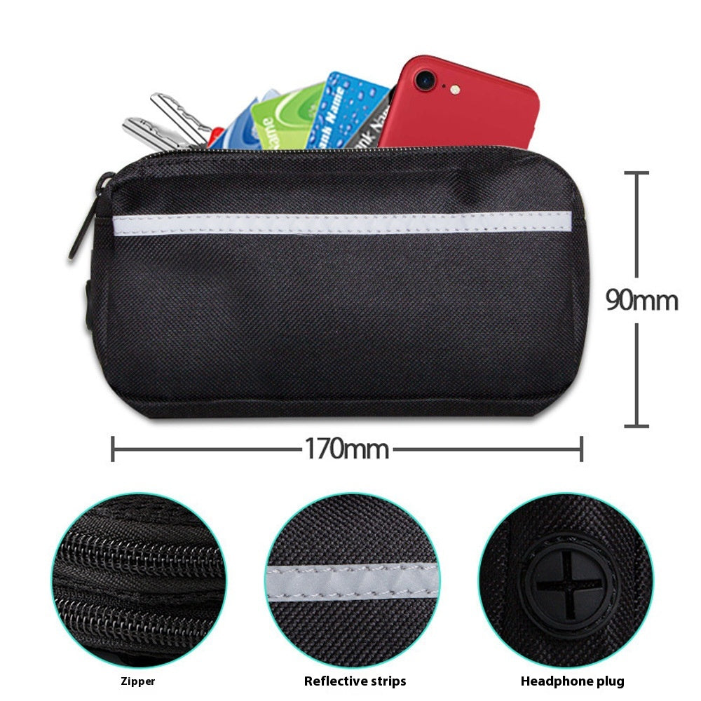 HKM-3046461 Retractable Hands-Free Dog Leash with Reflective Nylon and Waist Bag for Pet Walking