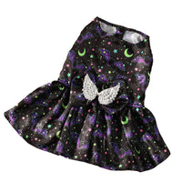 HKM-3046845 Pumpkin & Bat Angel Wings Dog Costume for Halloween, Sizes S-XL, Polyester Material