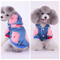 HKM-3047101 Cozy Printed Cotton Two-legged Convenient Pet Coat for Autumn and Winter