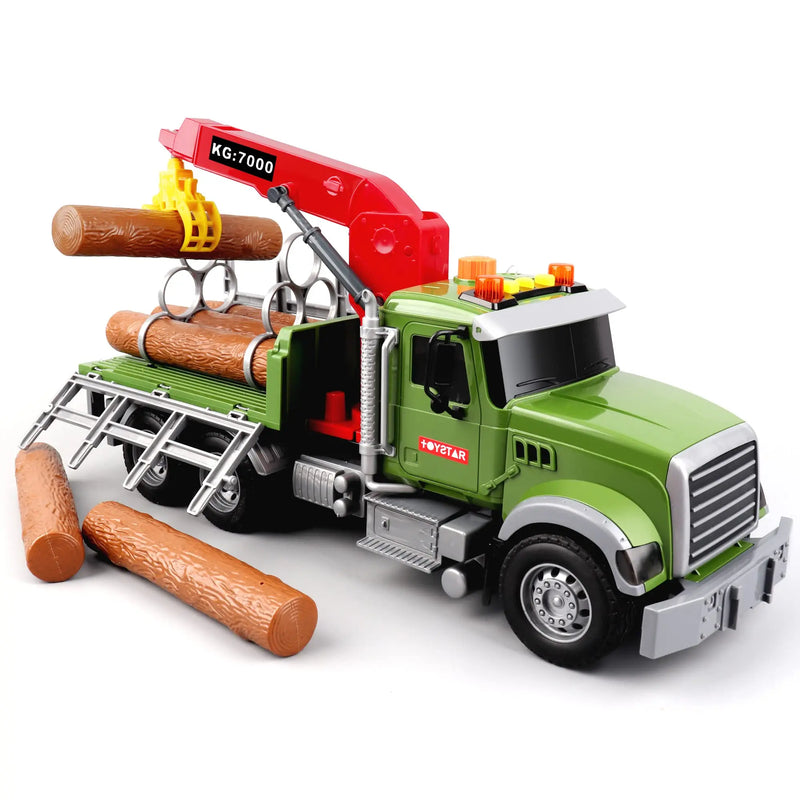 HKM-304723 1:12 Scale Plastic Pull Back Fire Truck Toy for Kids Ages 2 and Up