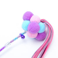 HKM-3047485 Three-Color Cat Ball Teaser Stick with Foldable Ears for Playful Fun