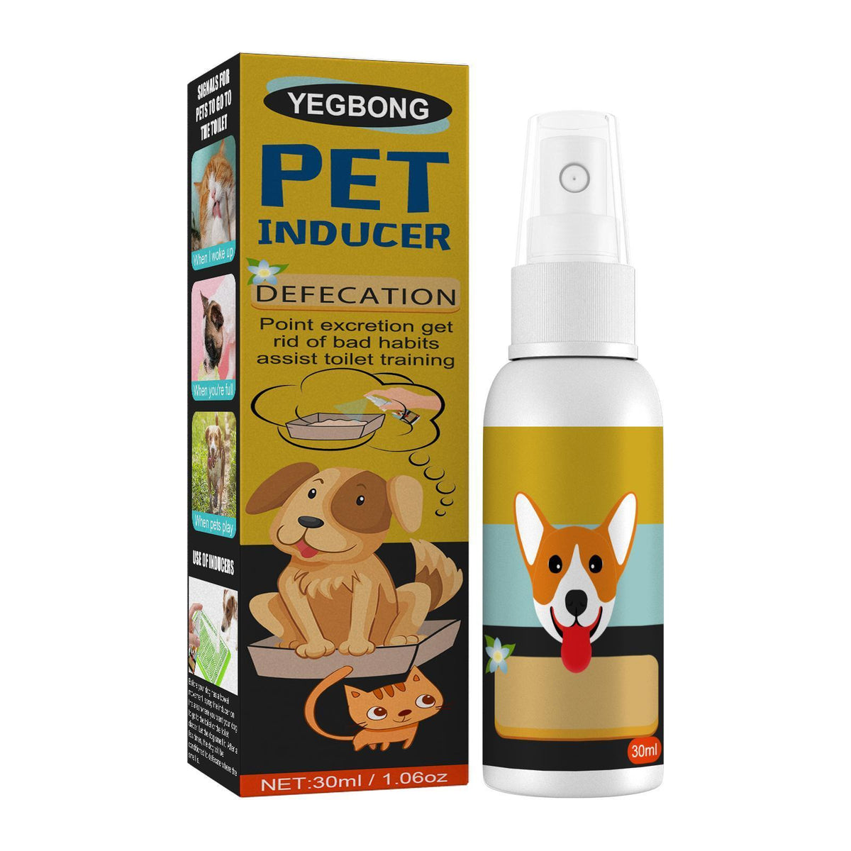 HKM-3048125 Pet Defecation Positioning Spray for Cats and Dogs