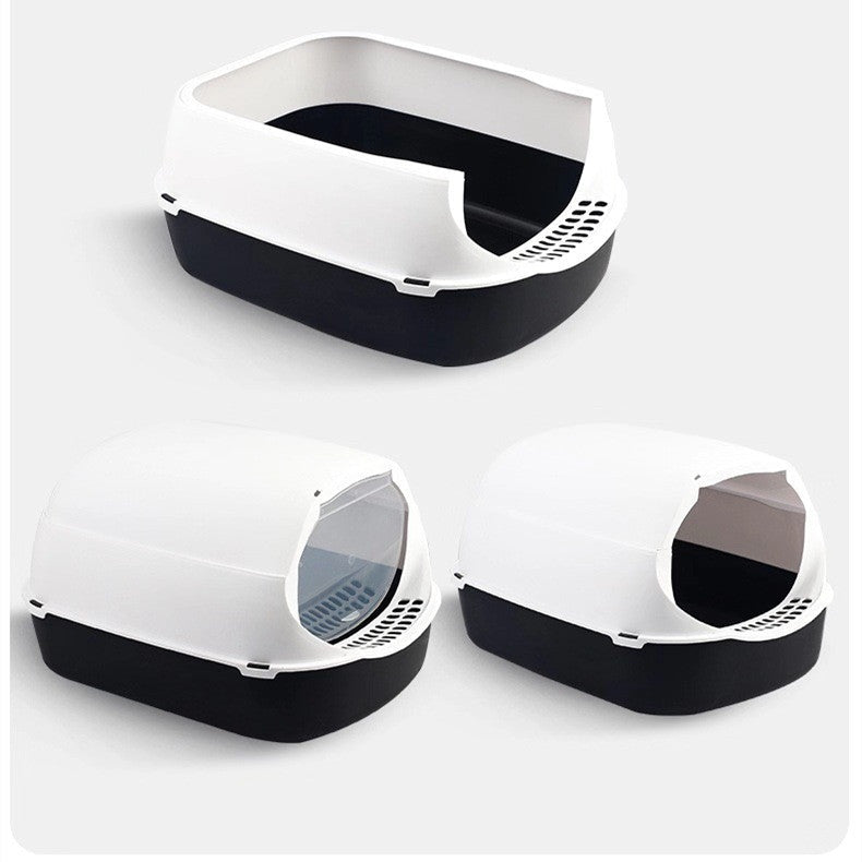 HKM-3048253 Fully Enclosed Foldable Splash-proof Cat Toilet in Various Colors