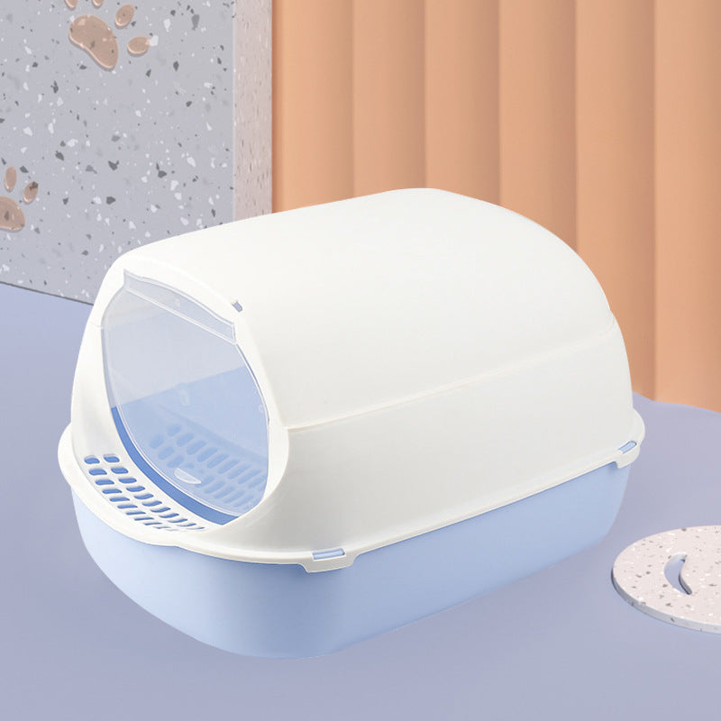 HKM-3048253 Fully Enclosed Foldable Splash-proof Cat Toilet in Various Colors