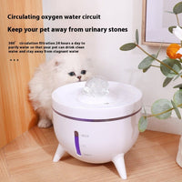 HKM-3048509 Crystal Ball Pet Water Dispenser with Automatic Circulation, 1800ml Capacity
