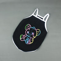 HKM-3049021 Casual Summer Cotton Camisole Vest for Pets in White and Black