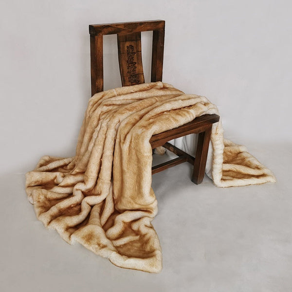 HKM-304915 Solid Color Artificial Leather Blanket in Multiple Sizes for All Seasons