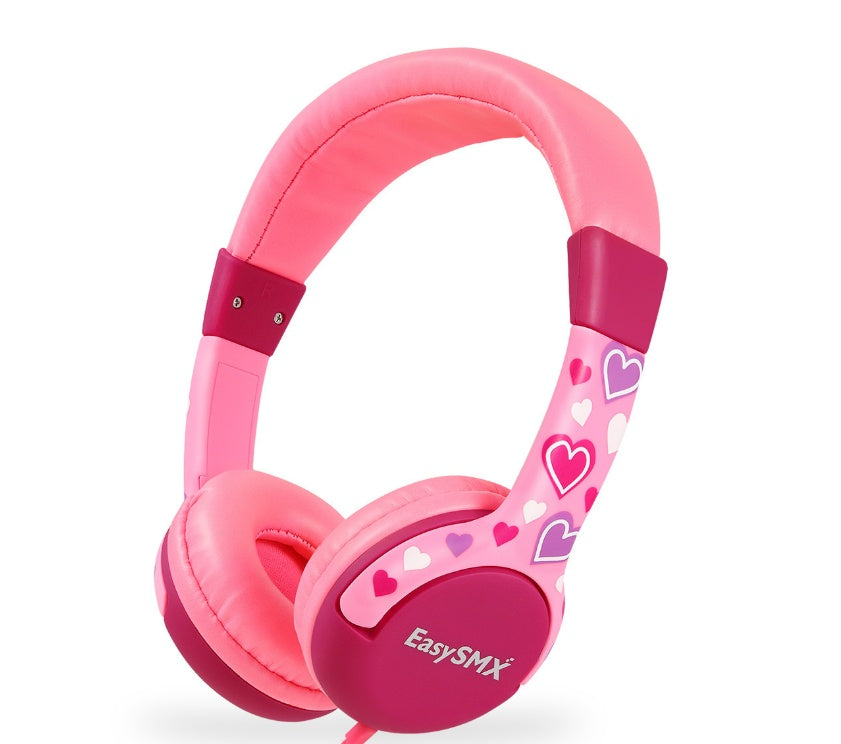 HKM-304979 Student Headphones with Volume Control, 3.5mm Plug, Over-Ear Design, 20-20K Hz Frequency Response