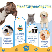 HKM-3049917 Interactive Food Dispensing Tumbler Toy for Dogs and Cats, IQ-Boosting Slow Feeder Treat Ball