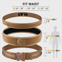 HKM-3050429 Tactical Nylon Magic Tape Belt ¨C Camouflage, Brown & Black Options, Adjustable Inner Outer Fit