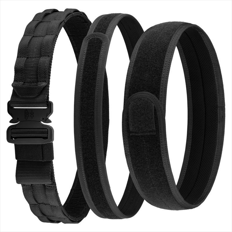 HKM-3050429 Tactical Nylon Magic Tape Belt ¨C Camouflage, Brown & Black Options, Adjustable Inner Outer Fit