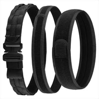 HKM-3050429 Tactical Nylon Magic Tape Belt ¨C Camouflage, Brown & Black Options, Adjustable Inner Outer Fit